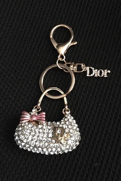 dior keychain pink